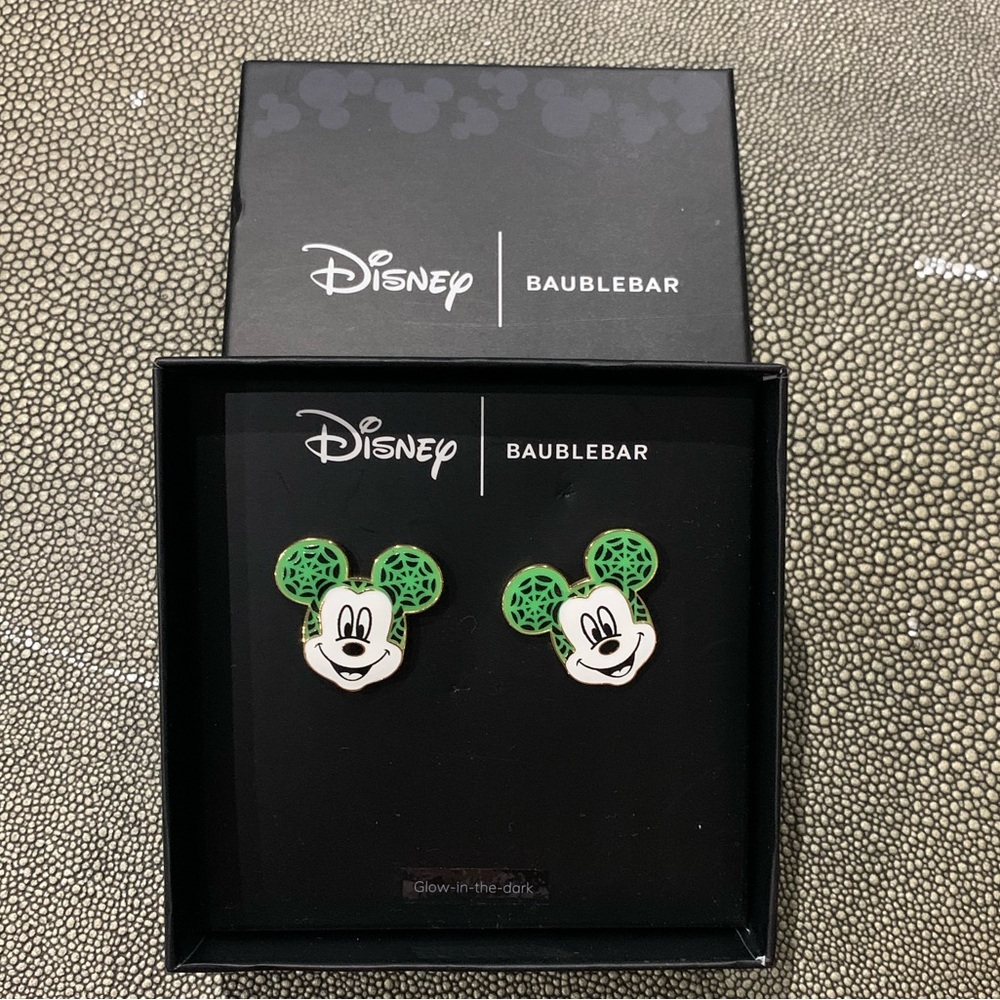 Disney x BaubleBar Glow-in-the-dark Halloween Mickey Earrings